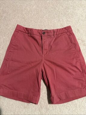 Chaps Men's Short - Deep Brick Red Flat Front